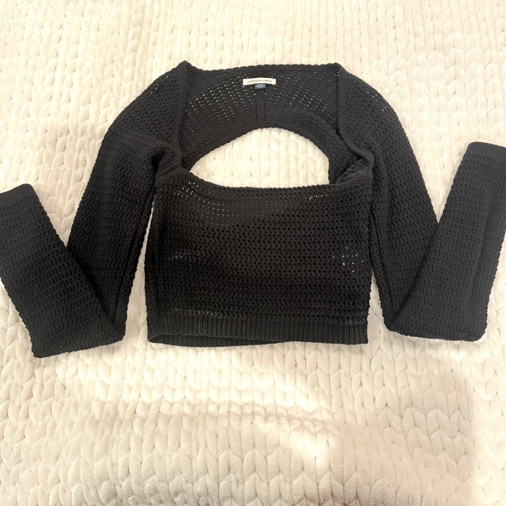Black long sleeve  knit top